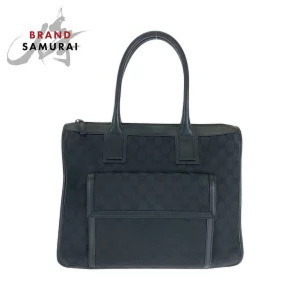 Gucci black GG canvas tote bag shoulder
